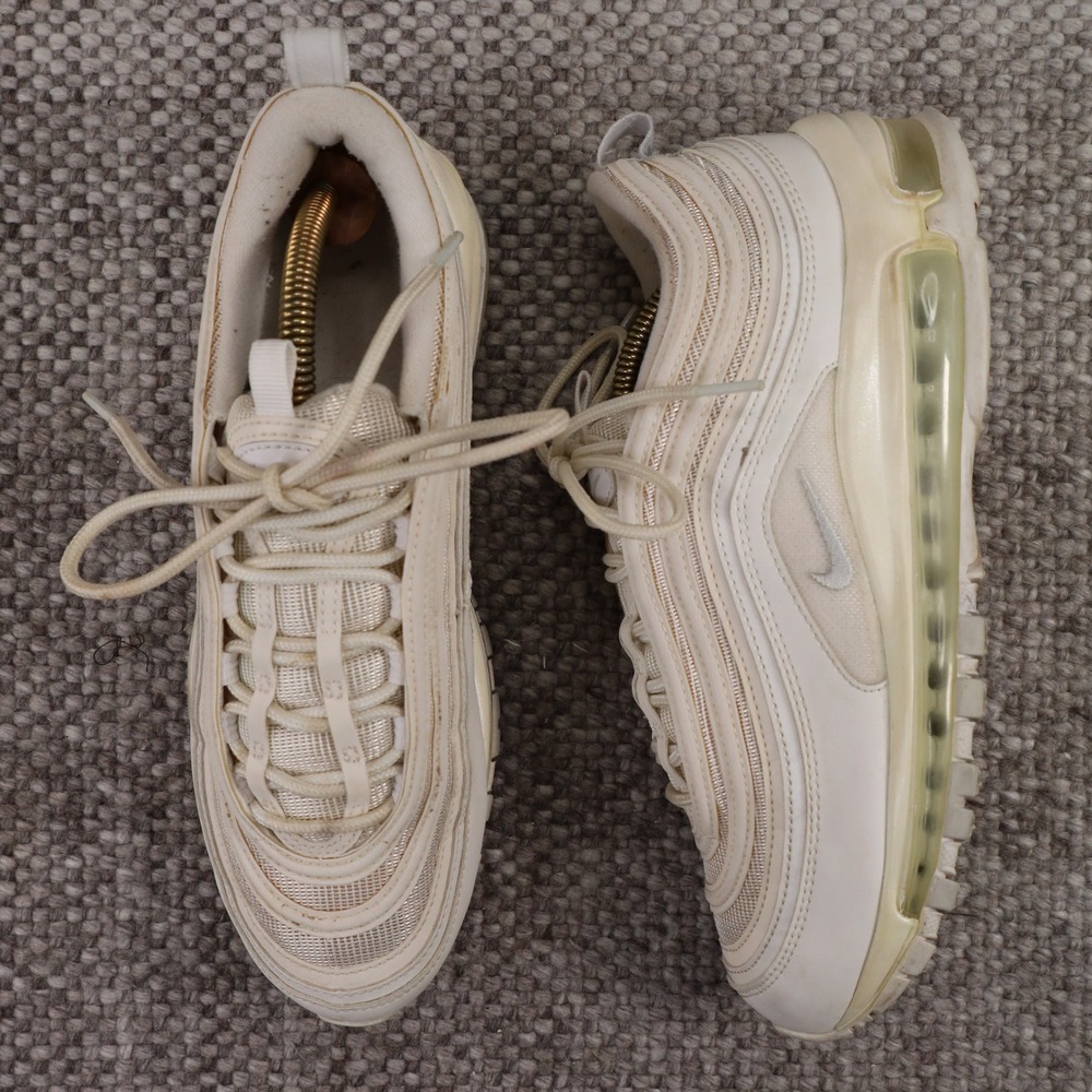 Nike Air Max 97 Triple White Sneakers 921733-100 Mens 8.5 Womens 10